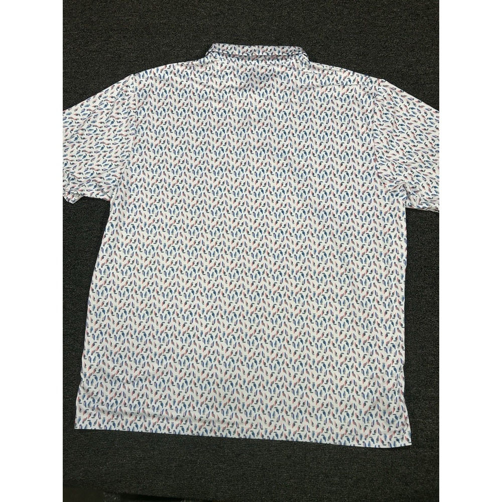 Callaway Golf Polo Shirt Men's XXL 2XL Birds Parrots Geometric Stretch Wicking - Picture 3 of 7